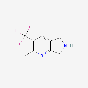 B1509672 2-methyl-3-(trifluoromethyl)-6,7-dihydro-5H-pyrrolo[3,4-b]pyridine CAS No. 905273-82-7