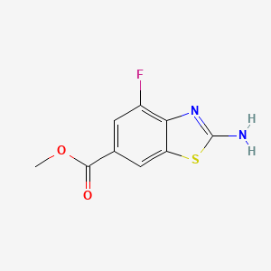 molecular formula C9H7FN2O2S B1509675 2-氨基-4-氟-1,3-苯并噻唑-6-甲酸甲酯 CAS No. 924287-64-9