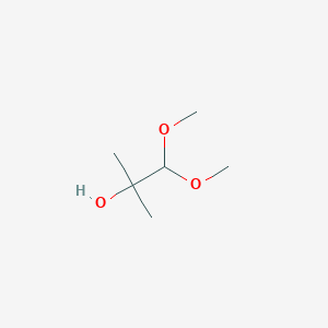molecular formula C6H14O3 B15096764 1,1-Dimethoxy-2-methylpropan-2-ol CAS No. 55314-33-5