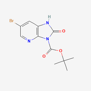 molecular formula C11H12BrN3O3 B1509688 tert-Butyl 6-bromo-2-oxo-1H-imidazo[4,5-b]pyridine-3(2H)-carboxylate CAS No. 1021919-65-2