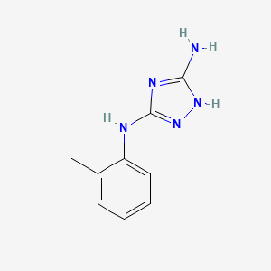 molecular formula C9H11N5 B15096997 N-o-tolyl-1H-[1,2,4]triazole-3,5-diamine 