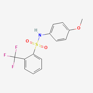molecular formula C14H12F3NO3S B15097411 (4-Methoxyphenyl){[2-(trifluoromethyl)phenyl]sulfonyl}amine 