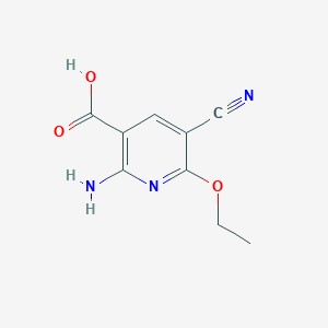 molecular formula C9H9N3O3 B150976 2-Amino-5-cyano-6-ethoxypyridine-3-carboxylic acid CAS No. 130484-87-6