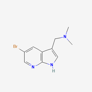 molecular formula C10H12BrN3 B1509817 1-(5-Bromo-1H-pyrrolo[2,3-b]pyridin-3-yl)-N,N-dimethylmethanamine CAS No. 183208-54-0
