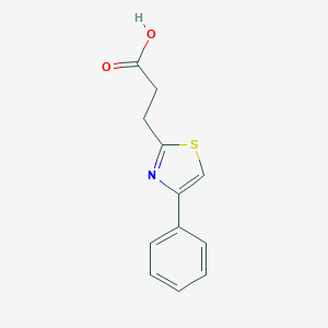 molecular formula C12H11NO2S B150983 3-(4-Phenyl-1,3-thiazol-2-yl)propanoic acid CAS No. 246867-09-4