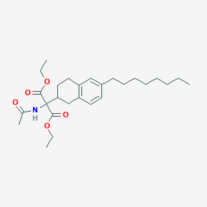 molecular formula C27H41NO5 B1509846 Diethyl 2-acetamido-2-(6-octyl-1,2,3,4-tetrahydronaphthalen-2-yl)malonate CAS No. 945632-81-5