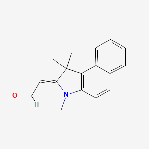 molecular formula C17H17NO B1509864 Acetaldehyde, (1,3-dihydro-1,1,3-trimethyl-2H-benz[e]indol-2-ylidene)- CAS No. 123088-61-9