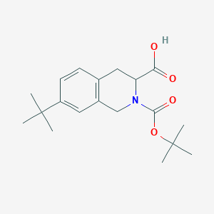 molecular formula C19H27NO4 B1509872 7-tert-butyl-2-[(2-methylpropan-2-yl)oxycarbonyl]-3,4-dihydro-1H-isoquinoline-3-carboxylic acid 