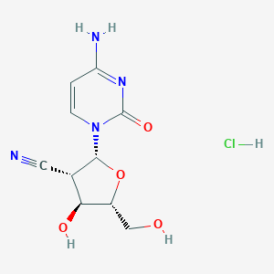 molecular formula C10H13ClN4O4 B150988 2'-氰基-2'-脱氧呋喃核糖基胞嘧啶 CAS No. 134665-72-8