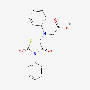 molecular formula C17H14N2O4S B15098814 N-(2,4-dioxo-3-phenyl-1,3-thiazolidin-5-yl)-N-phenylglycine 