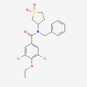 molecular formula C20H21Cl2NO4S B15098942 N-benzyl-3,5-dichloro-N-(1,1-dioxidotetrahydrothiophen-3-yl)-4-ethoxybenzamide 