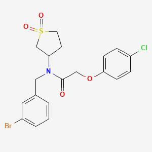 molecular formula C19H19BrClNO4S B15099105 N-(3-bromobenzyl)-2-(4-chlorophenoxy)-N-(1,1-dioxidotetrahydrothiophen-3-yl)acetamide 