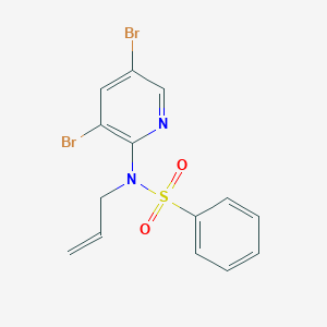 molecular formula C14H12Br2N2O2S B1509968 BenzenesulfonaMide, N-(3,5-dibroMo-2-pyridinyl)-N-2-propen-1-yl- 