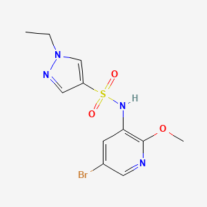 molecular formula C11H13BrN4O3S B1509987 N-(5-bromo-2-methoxypyridin-3-yl)-1-ethyl-1H-pyrazole-4-sulfonamide 