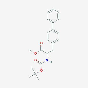 molecular formula C21H25NO4 B150999 (S)-Methyl 3-([1,1'-biphenyl]-4-yl)-2-((tert-butoxycarbonyl)amino)propanoate CAS No. 137255-86-8
