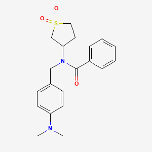 molecular formula C20H24N2O3S B15100137 N-[4-(dimethylamino)benzyl]-N-(1,1-dioxidotetrahydrothiophen-3-yl)benzamide 