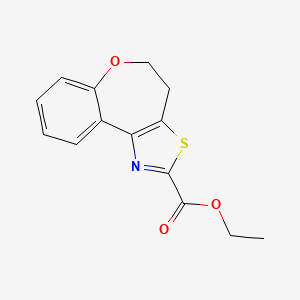 molecular formula C14H13NO3S B1510033 Ethyl 4,5-dihydrobenzo[2,3]oxepino[4,5-d]thiazole-2-carboxylate CAS No. 1189816-01-0