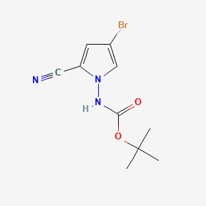 molecular formula C10H12BrN3O2 B1510039 tert-Butyl (4-bromo-2-cyano-1H-pyrrol-1-yl)carbamate CAS No. 937047-04-6