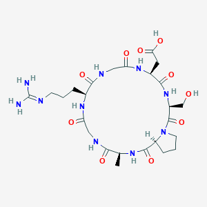 molecular formula C25H40N10O10 B151009 cyclo(Gly-Arg-Gly-Asp-Ser-Pro-Ala) CAS No. 128857-77-2