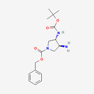 (3S,4S)-Benzyl 3-amino-4-((tert-butoxycarbonyl)amino)pyrrolidine-1-carboxylate