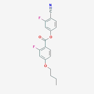 molecular formula C18H15F2NO3 B1510104 Benzoic acid, 4-butoxy-2-fluoro-, 4-cyano-3-fluorophenyl ester CAS No. 123843-75-4