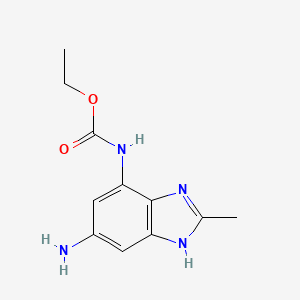 molecular formula C11H14N4O2 B1510132 Ethyl (6-amino-2-methyl-1h-benzo[d]imidazol-4-yl)carbamate 