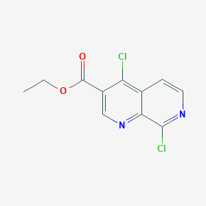 molecular formula C11H8Cl2N2O2 B1510134 Ethyl 4,8-dichloro-1,7-naphthyridine-3-carboxylate 
