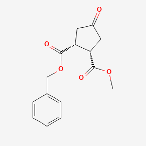 molecular formula C15H16O5 B1510140 (cis)-1-Benzyl 2-methyl 4-oxocyclopentane-1,2-dicarboxylate CAS No. 164916-54-5