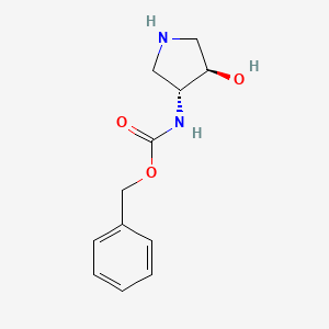 molecular formula C12H16N2O3 B1510191 BENZYL N-[(3R,4R)-4-HYDROXYPYRROLIDIN-3-YL]CARBAMATE 
