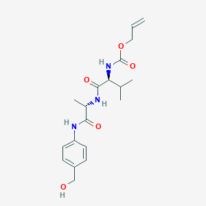 Allyl ((S)-1-(((S)-1-((4-(hydroxymethyl)phenyl)amino)-1-oxopropan-2-yl)amino)-3-methyl-1-oxobutan-2-yl)carbamate