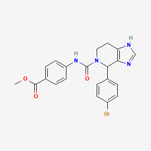 molecular formula C21H19BrN4O3 B15101955 methyl 4-({[4-(4-bromophenyl)-1,4,6,7-tetrahydro-5H-imidazo[4,5-c]pyridin-5-yl]carbonyl}amino)benzoate 