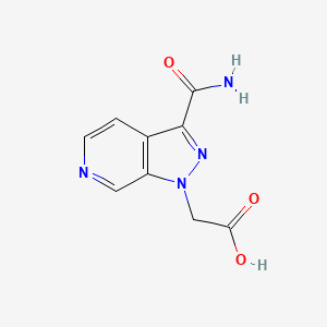 1H-Pyrazolo[3,4-c]pyridine-1-acetic acid, 3-(aminocarbonyl)-