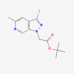 molecular formula C13H16IN3O2 B1510198 Tert-butyl 2-(3-iodo-5-methyl-1H-pyrazolo[3,4-c]pyridin-1-yl)acetate 