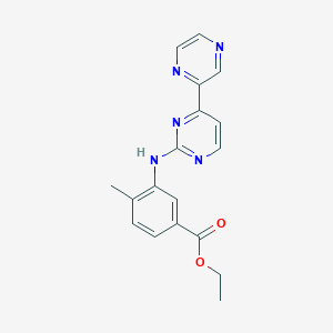 4-Methyl-3-(4-pyrazin-2-yl-pyrimidin-2-ylamino)-benzoic acid ethyl ester