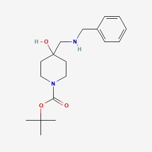 Tert-butyl 4-((benzylamino)methyl)-4-hydroxypiperidine-1-carboxylate