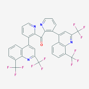 molecular formula C33H14F12N4O B151024 (2,8-Bis(trifluoromethyl)quinolin-4-yl)(pyridin-2-yl)methanone CAS No. 35853-55-5