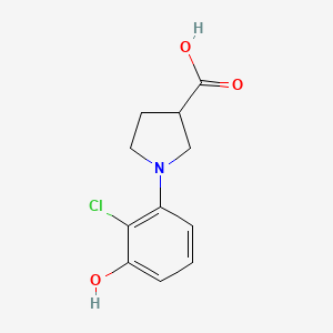 1-(2-Chloro-3-hydroxyphenyl)pyrrolidine-3-carboxylic acid