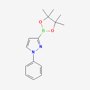 molecular formula C15H19BN2O2 B1510247 1-Phenyl-3-(4,4,5,5-tetramethyl-1,3,2-dioxaborolan-2-yl)-1H-pyrazole CAS No. 1002334-13-5