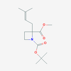1-tert-Butyl 2-methyl 2-(3-methylbut-2-en-1-yl)azetidine-1,2-dicarboxylate
