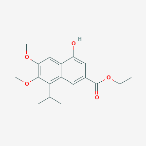 molecular formula C18H22O5 B1510253 Ethyl 4-hydroxy-8-isopropyl-6,7-dimethoxy-2-naphthoate CAS No. 1174764-48-7