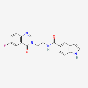 molecular formula C19H15FN4O2 B15102538 N-[2-(6-fluoro-4-oxoquinazolin-3(4H)-yl)ethyl]-1H-indole-5-carboxamide 