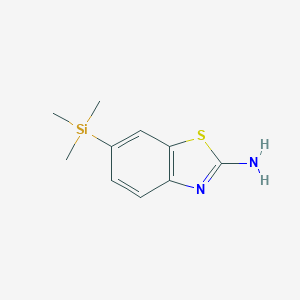 molecular formula C10H14N2SSi B151026 2-Benzothiazolamine, 6-(trimethylsilyl)- CAS No. 131395-09-0