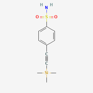 molecular formula C11H15NO2SSi B1510329 4-((Trimethylsilyl)ethynyl)benzenesulfonamide CAS No. 775331-26-5