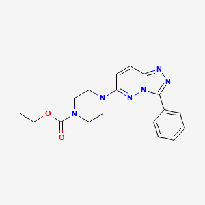 molecular formula C18H20N6O2 B15103493 Ethyl 4-(3-phenyl[1,2,4]triazolo[4,3-b]pyridazin-6-yl)piperazine-1-carboxylate 