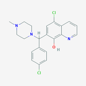 molecular formula C21H21Cl2N3O B15103498 5-Chloro-7-[(4-chlorophenyl)-(4-methylpiperazin-1-yl)methyl]quinolin-8-ol 