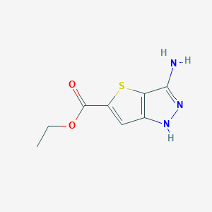 molecular formula C8H9N3O2S B1510389 Ethyl 3-amino-1h-thieno[3,2-c]pyrazole-5-carboxylate CAS No. 648411-36-3