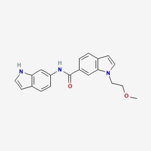 molecular formula C20H19N3O2 B15103981 N-(1H-indol-6-yl)-1-(2-methoxyethyl)-1H-indole-6-carboxamide 