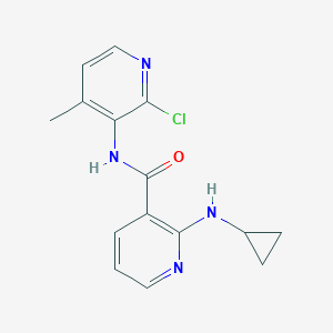molecular formula C15H15ClN4O B151042 N-(2-Chloro-4-methylpyridin-3-yl)-2-(cyclopropylamino)nicotinamide CAS No. 133627-47-1