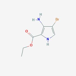 molecular formula C7H9BrN2O2 B1510427 Ethyl 3-amino-4-bromo-1h-pyrrole-2-carboxylate CAS No. 890656-26-5