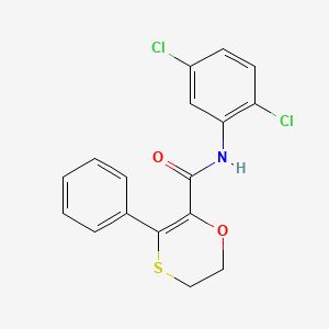 molecular formula C17H13Cl2NO2S B15104569 N-(2,5-dichlorophenyl)-3-phenyl-5,6-dihydro-1,4-oxathiine-2-carboxamide 